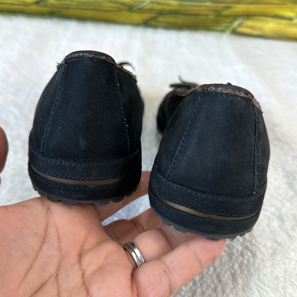 Privo Clarks Penny Black Leather Slip Ons Comfort - Picture 6 of 8